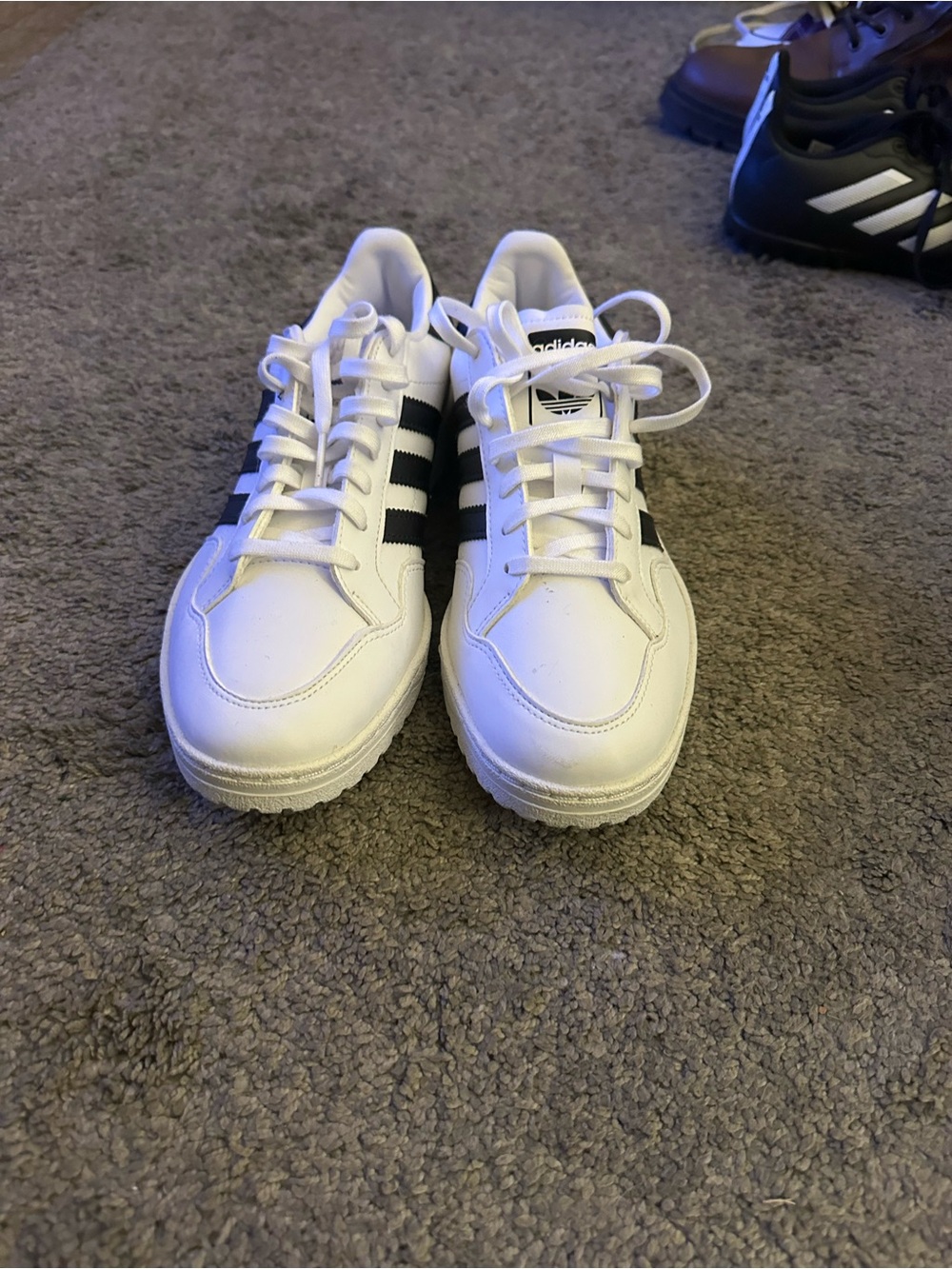 adidas White and Black Low-Top Sneakers